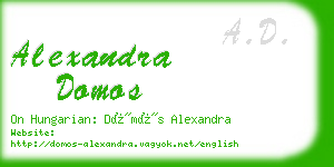 alexandra domos business card